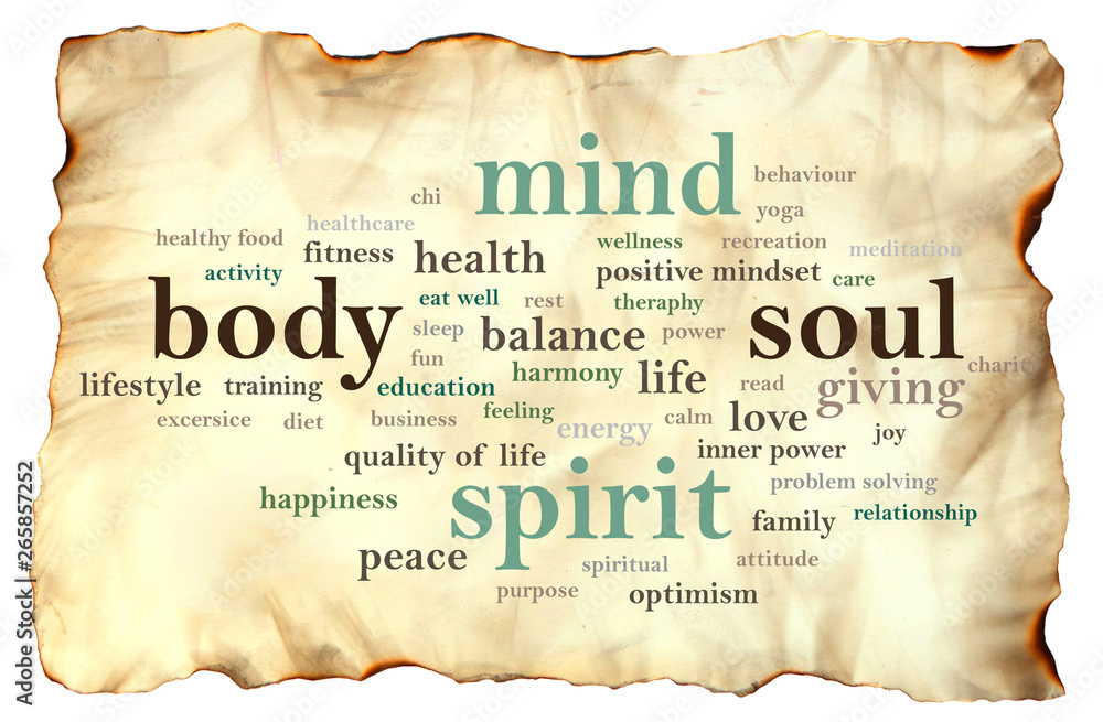 Body Mind Soul Spirit, Motivational Words Quotes Concept Stock ...