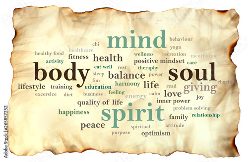 Body Mind Soul Spirit, Motivational Words Quotes Concept