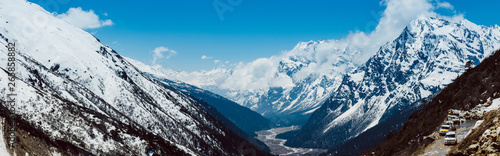  View of alps in Yumthang valley, North Sikkim - India