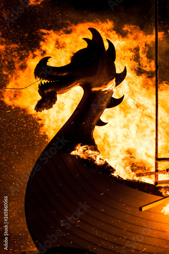 Up Helly Aa Burning Galley Ship