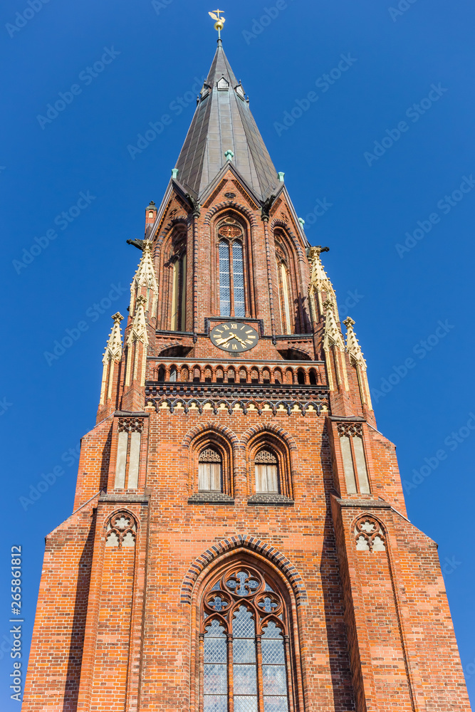 Tower of the St. Pauls church in Schwerin, Germany