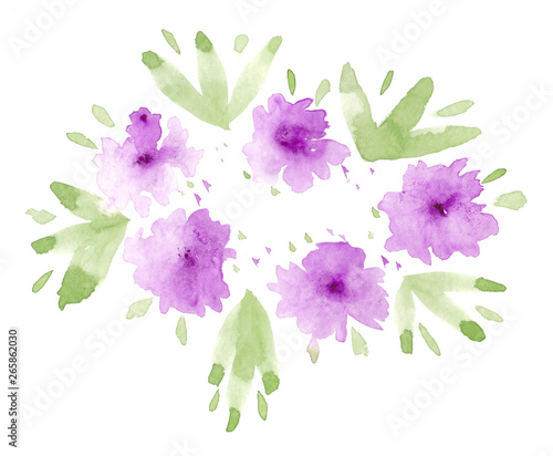Watercolor botanical card