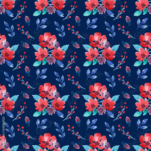 Seamless pattern with flowers