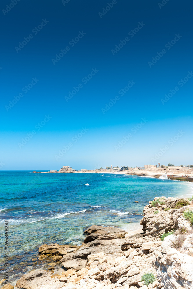 Israel, Caesarea, seashore