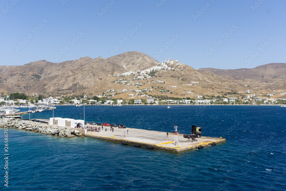 Port of Serifos aegean island in Cyclades, Greece