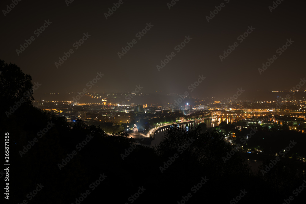 Koblenz bei Nacht von Festung aus Koblenz bei Nacht von Festung aus