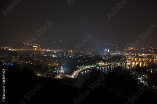 Koblenz bei Nacht von Festung aus