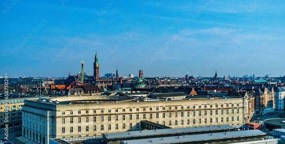 skyline of Copenhagen Danmark