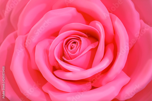 Huge Artificial Rose Background.Pink flower close up
