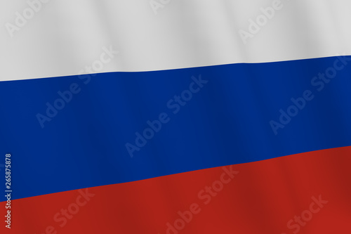 Russian flag. 3D rendering.