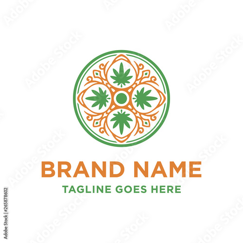 marijuana leaf logo design
