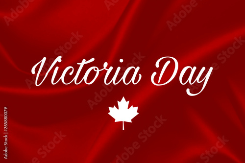 Illustration of Fabric Flag to Celebrate Victoria Day. 