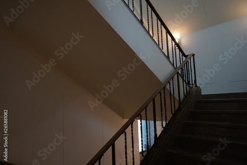 Modern and safe stairwell beautifully integrated into an old building