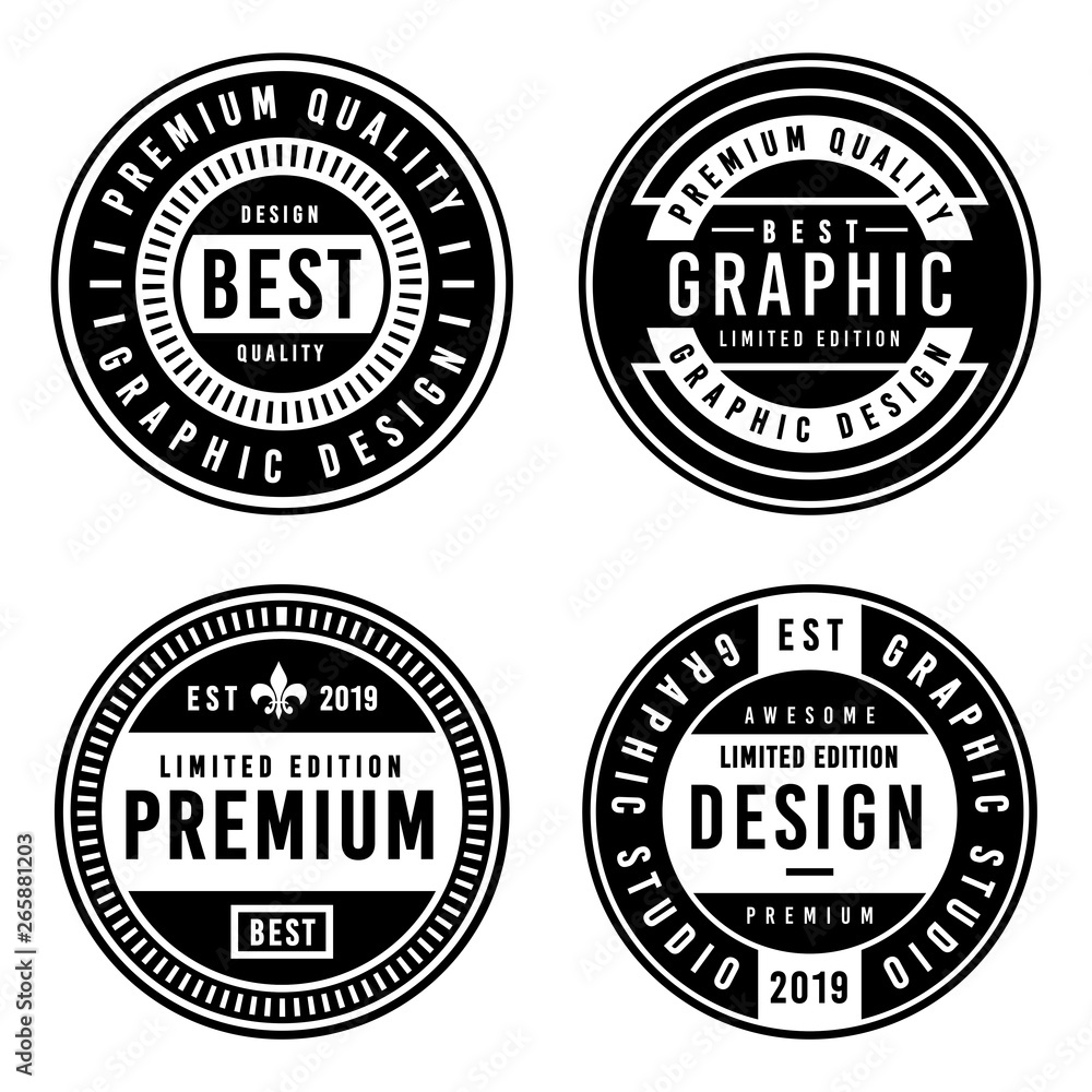 Obraz premium A Vintage badge design set.
