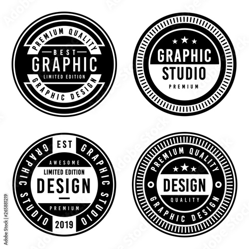 A Vintage badge design set.