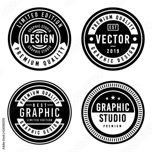 A Vintage badge design set.