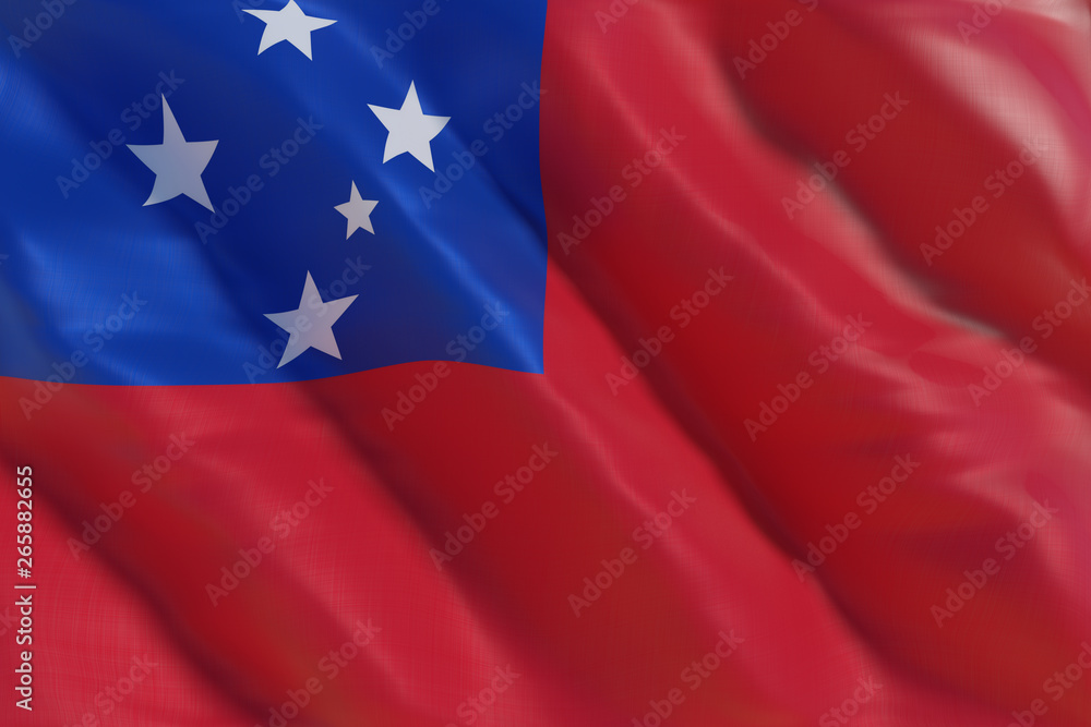 Samoa flag in the wind Samoa flag in the wind