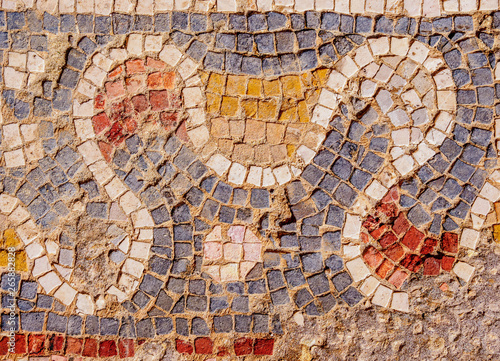 Mosaic Floor in Jerash, Jerash Governorate, Jordan photo