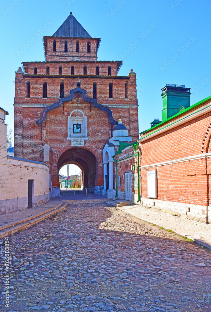 Kolomna Kremlin was built in 1525-1531 by order of Tsar Vasily III. Russia, Kolomna, April 2019.