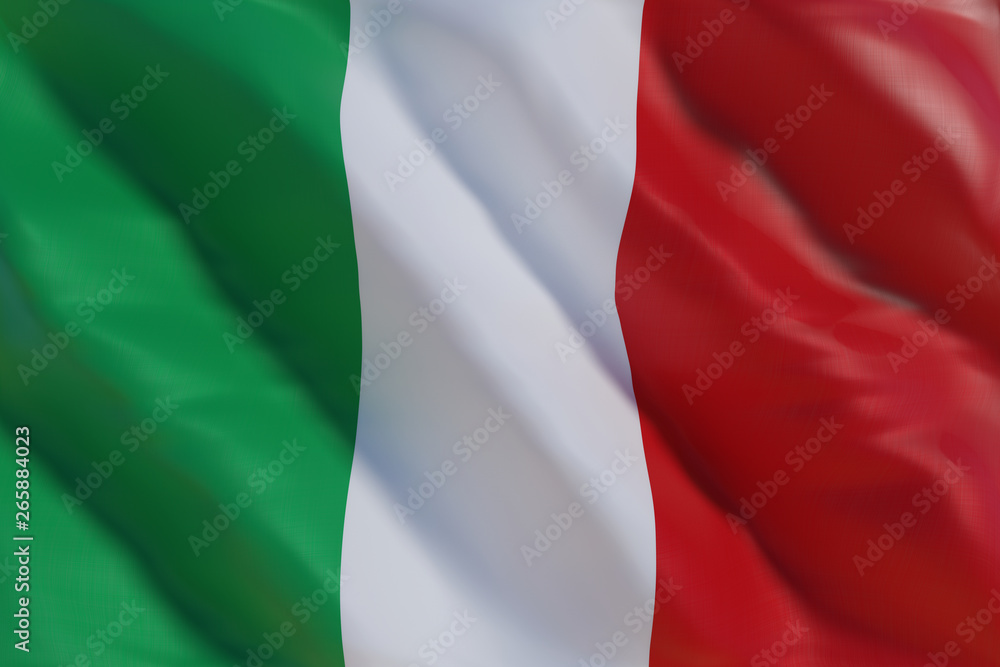 Italy flag in the wind