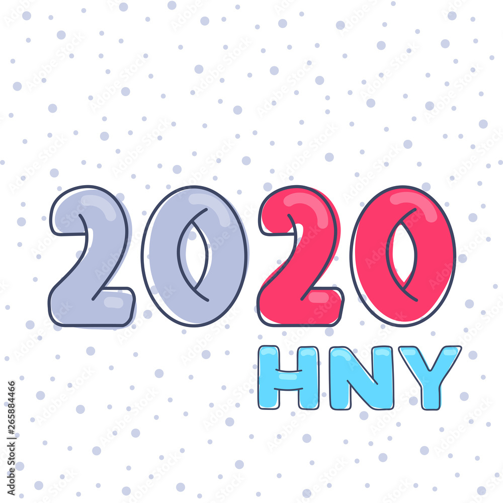 flat vector image on white background, numbers 2020 as a happy new year greeting flat vector image on white background, numbers 2020 as a happy new year greeting