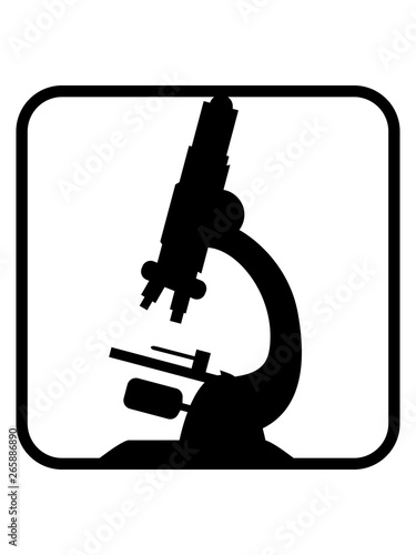 clipart mikroskop logo wissenschaftler forscher forschen linse vergrößerung zoom beobachten lernen schule studieren schüler wissen aufdecken biologe chemie gerät apparat vergrößerungsglas design photo