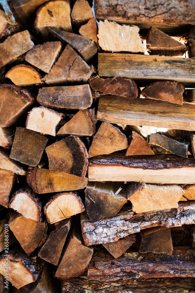 Close up of a stack of firewood logs. Close up of a stack of firewood logs.