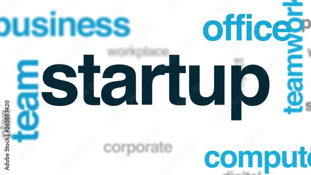 Startup animated word cloud. Kinetic typography. Startup animated word cloud. Kinetic typography.