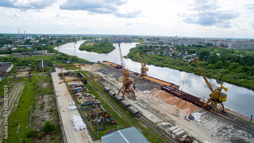 construction site by the river photo