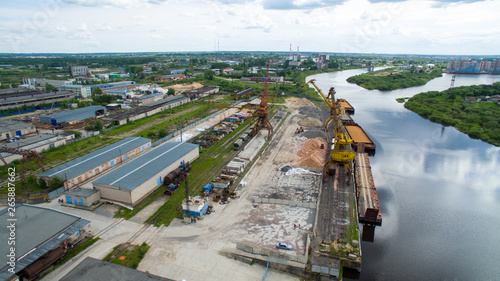 construction site by the river photo