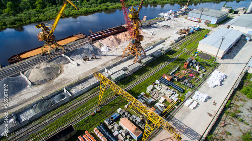 construction site by the river