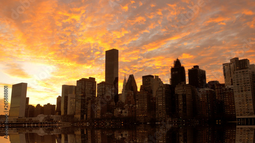Canvas Print New York Cityscape View of Modern Urban Metropolis Skyscrapers Corporate Enterpr
