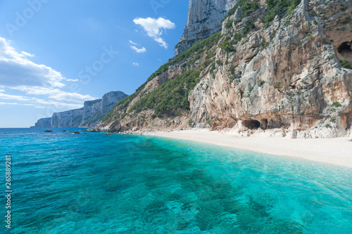 Beach ion rocky coast on Sardinia island, Italy
