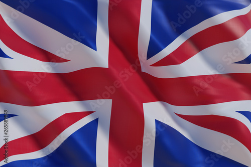 United Kingdom flag in the wind