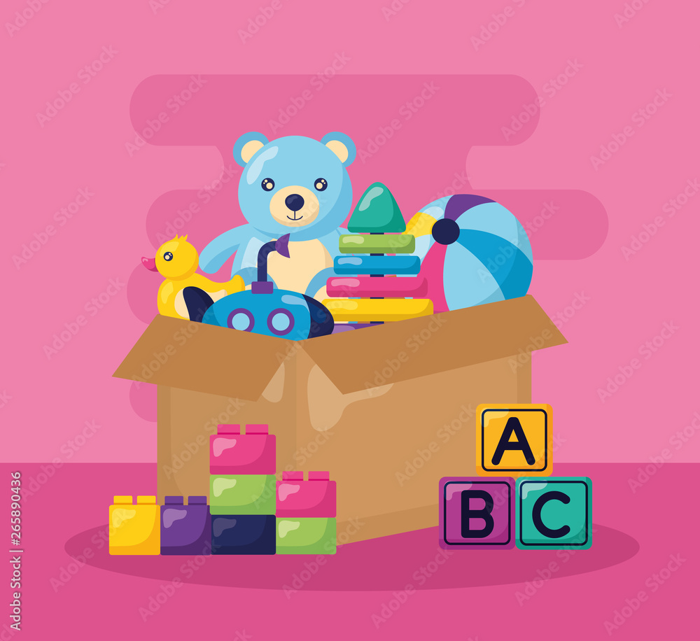 Fototapeta premium kids toys design