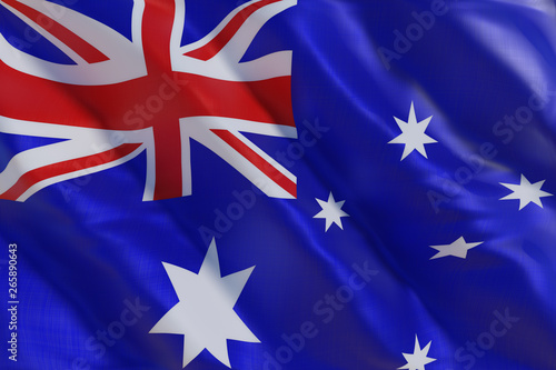 Australia flag in the wind © PixlMakr