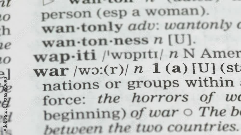 War word in english dictionary, international relations collapse, refugees War word in english dictionary, international relations collapse, refugees