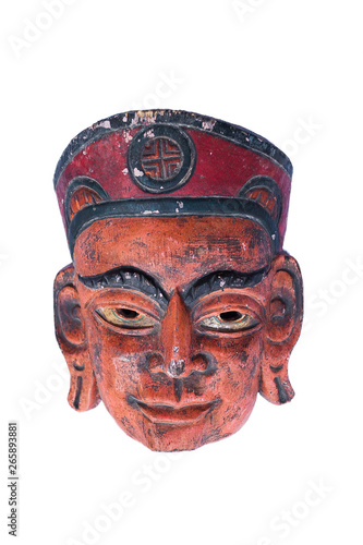 African wooden mask. African wooden painted mask made made by african artisans could be a interesting landmark