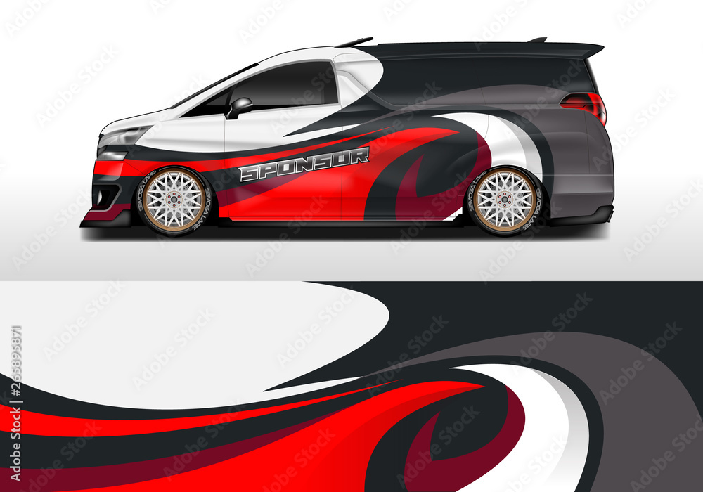 Car wrap company design vector. Graphic background designs for vehicle van livery , Eps 10