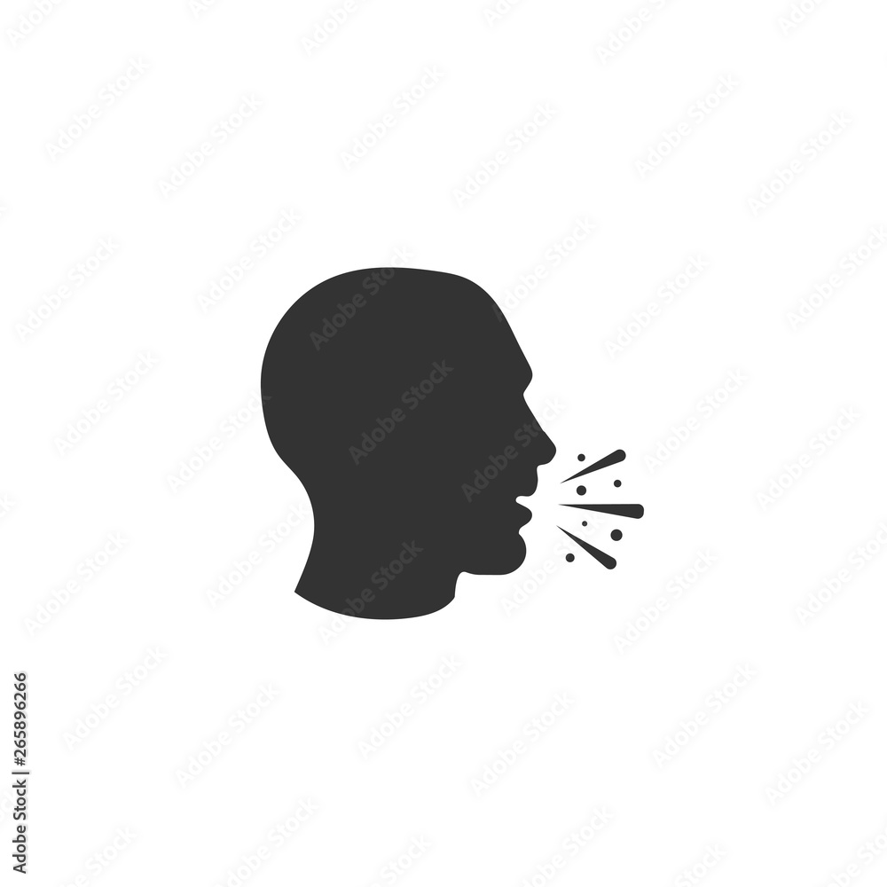 Cough icon in simple design. Vector illustration Stock Vector | Adobe Stock