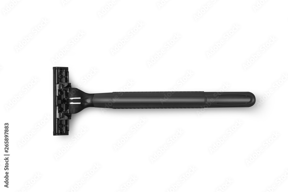 Black men razor. Studio shot isolated on white Black men razor. Studio shot isolated on white