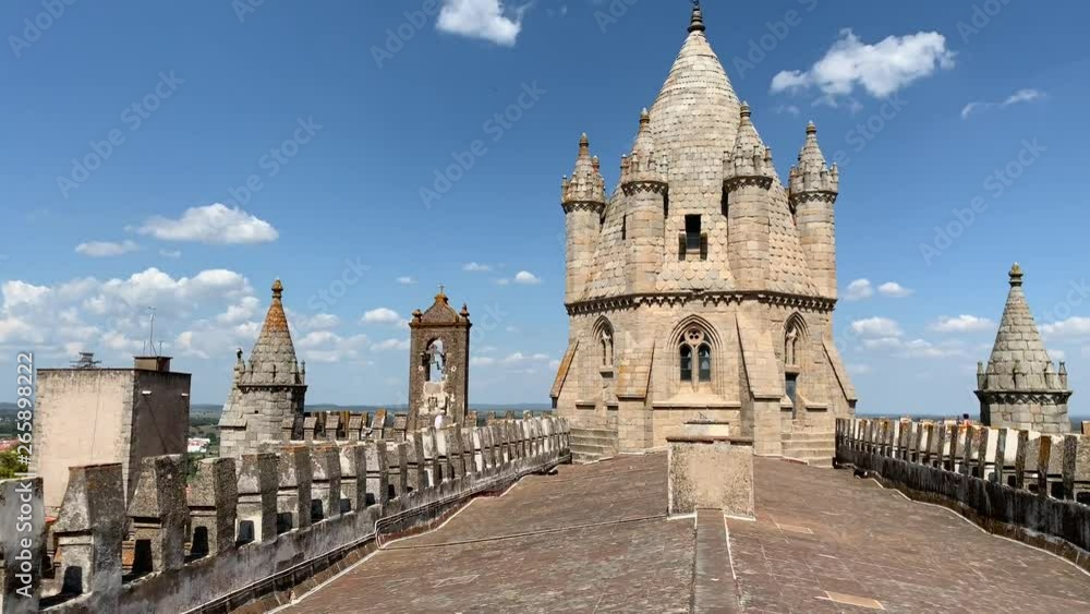 Roof of the Se Cathedral in Evora Portugal Roof of the Se Cathedral in Evora Portugal