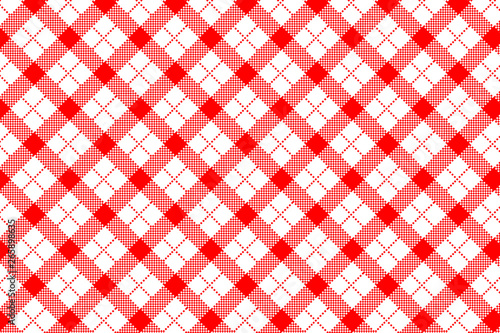 Gingham pattern. Texture from rhombus/squares for - plaid, tablecloths, clothes, shirts, dresses, paper, bedding, blankets, quilts and other textile products. Vector illustration EPS 10