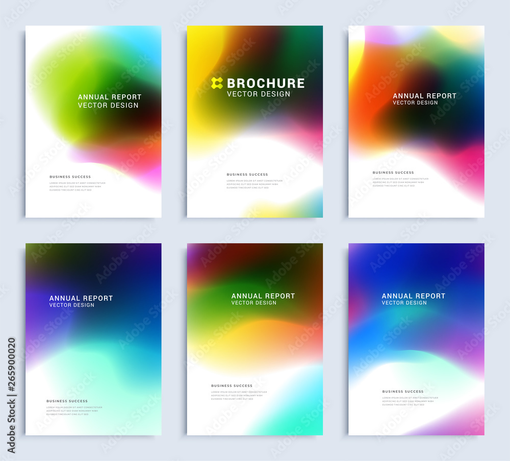 Modern abstract annual report, flyer design, brochure templates set.