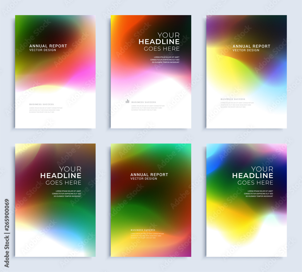 Modern abstract annual report, flyer design, brochure templates set.