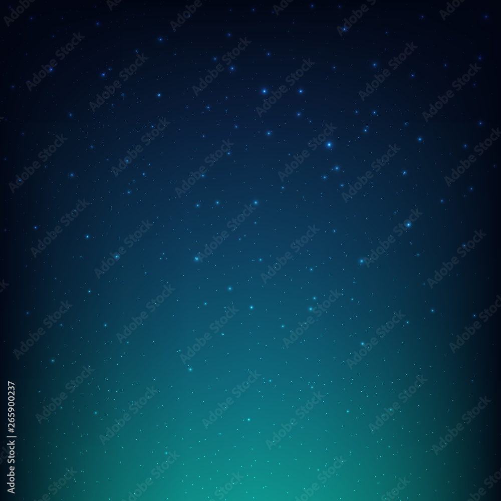 Fototapeta premium Night Starry Sky Blue Space Background