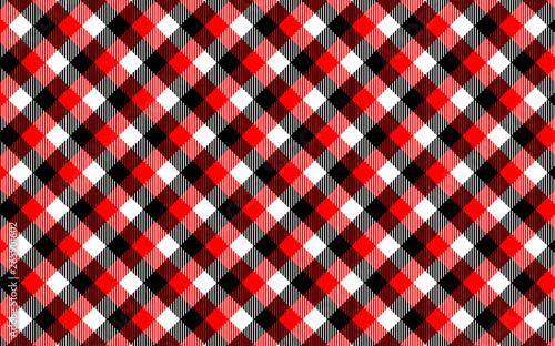 Gingham pattern. Texture from rhombus/squares for - plaid, tablecloths, clothes, shirts, dresses, paper, bedding, blankets, quilts and other textile products. Vector illustration EPS 10