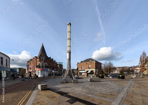 Fototapeta The town centre of Blackburn, Lancashire, England.