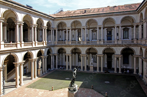 il Cortile d'Onore di Palazzo Brera, Milano photo