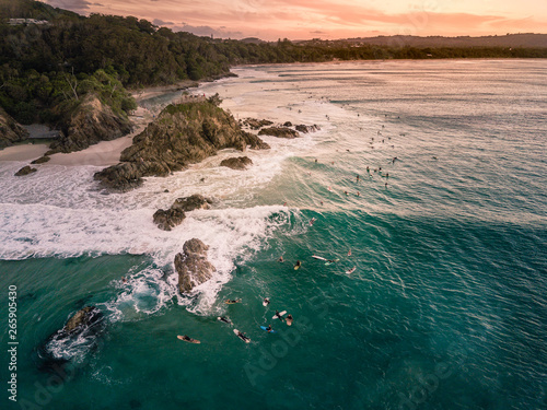 Photographie Bird view over the Pass in Byron Bay Australia